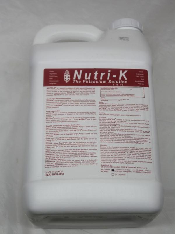 Nutri - K 2.5Gal | Martin's Produce Supplies