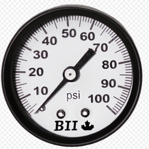 100 Psi Backmount Pressure Gauge  1/4" MPT